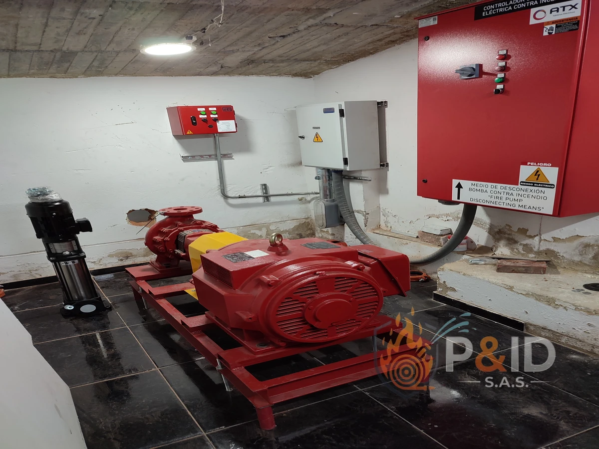 Instalación de sistema de bombeo y tableros de automatización contra incendio Colombia