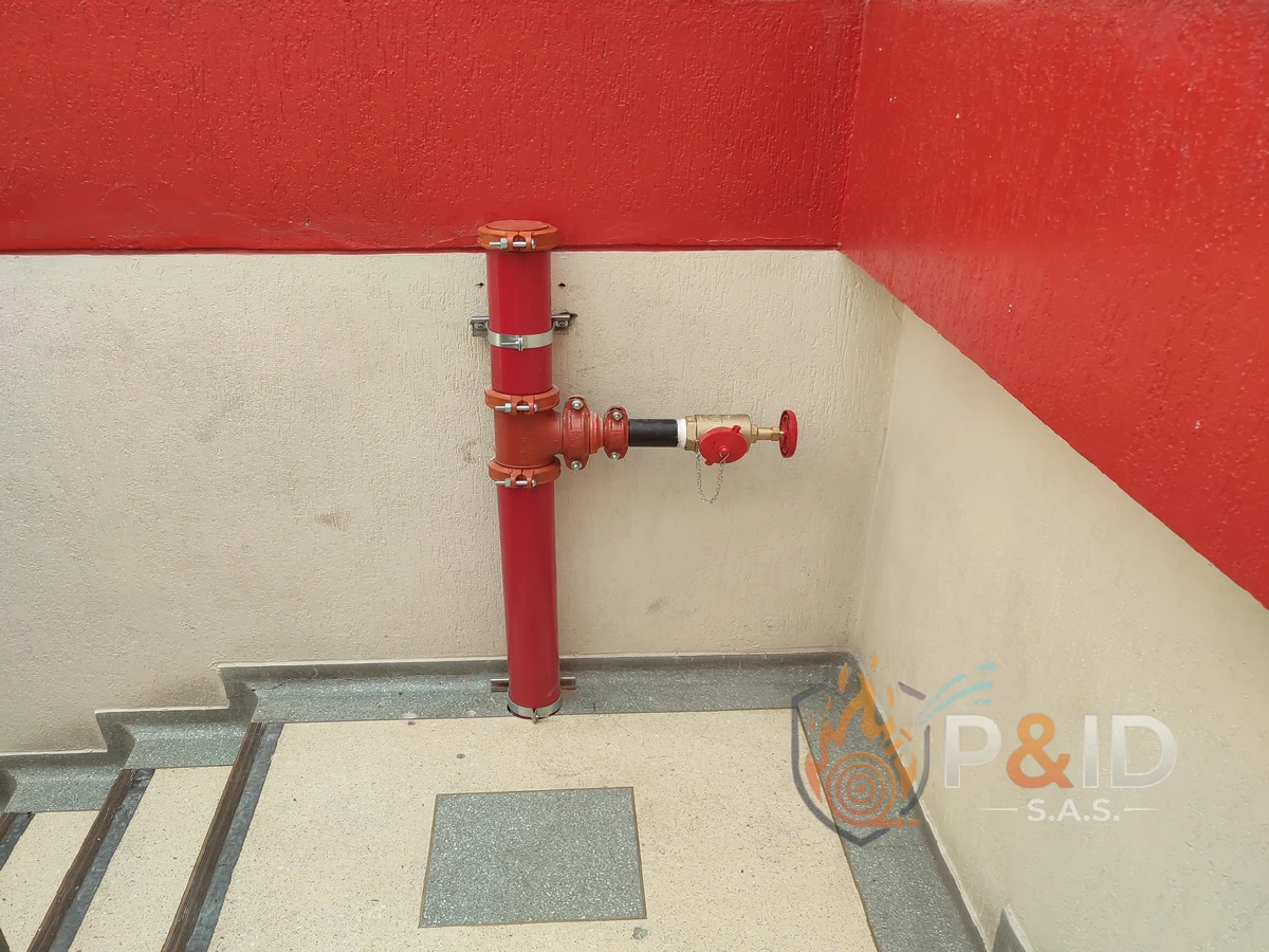 Rociadores de respuesta rápida tipo montante instalados bajo NFPA 13 en Colombia