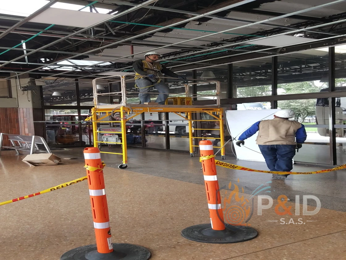 Instalación sistema de detección y alarma contra incendios en Terminal de Transporte de Bogotá