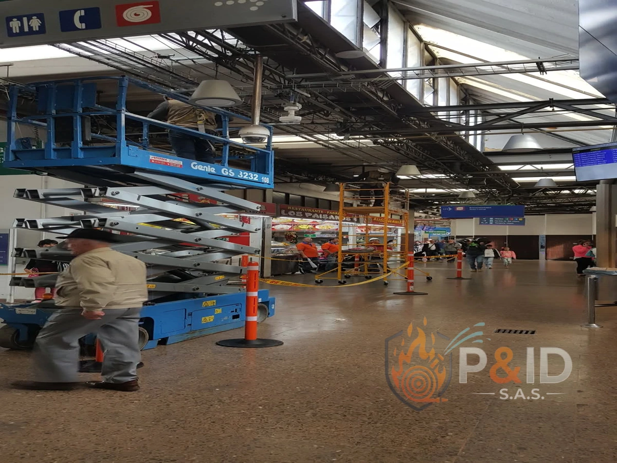 Panel de control del sistema contra incendios Terminal Bogotá